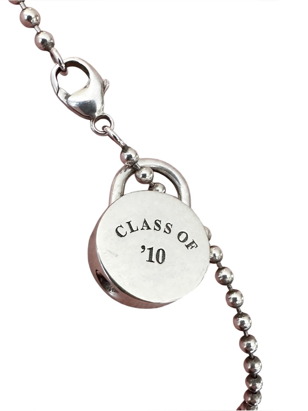 Tiffany & Co. Class of 2010 Ball Chain Necklace 925 Silver Tag Pendant Box Set